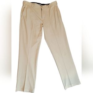 IZOD Golf Mens Tan Chino Pants Flat‎ Front Straight Fit Size 36x34